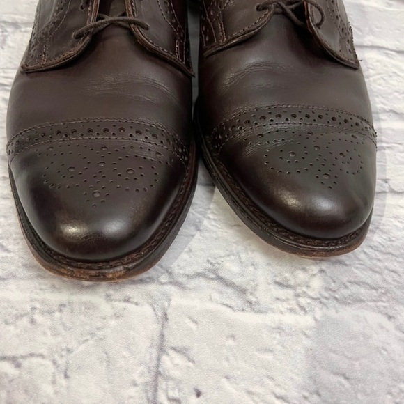Allen Edmonds 6th avenue cap toe semi brogue derby men’s shoes size 11 brown main image 15